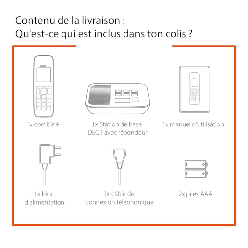 Gigaset CL660A Tél. sans fil DECT + REPOND. - base + combiné