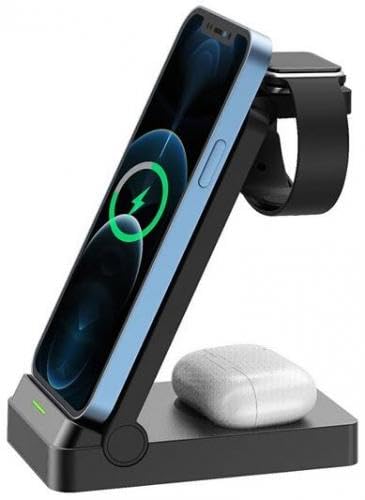 URBAN FACTORY Powee Pro Charger 3 In 1 With Function Stand 22.5Watts - Smaetphone / Smartwatch / Headphones