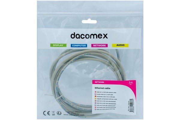 DACOMEX Sachet cordon RJ45 CAT. 6 F/UTP LSOH snagless gris - 3 m