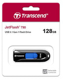TRANSCEND Cle USB 3.0 JetFlash 790 - 128Go Noir/Bleu