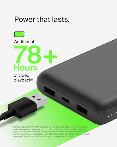 BELKIN Powerbank 20000mAh 15 W USB-C et USB-A
