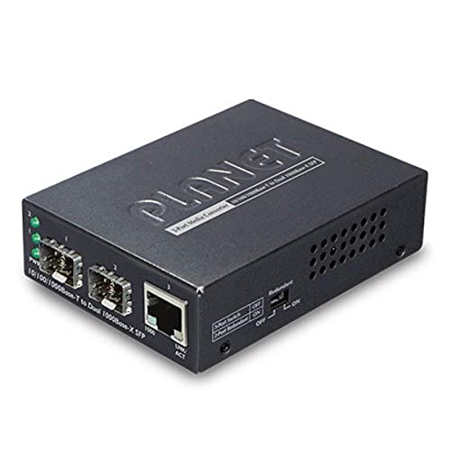 PLANET GT-1205A convertisseur de support réseau 1000 Mbit/s Noir