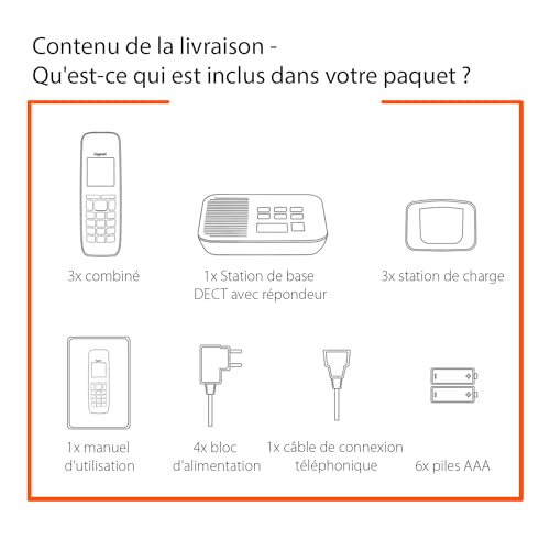 Gigaset CL660A TRIO Tél. DECT +REP. - base + 3 combinés