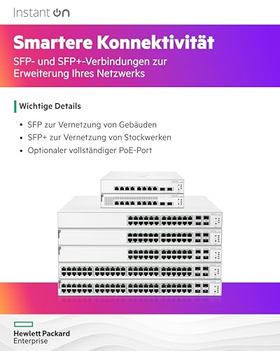 HPE Networking Instant On 1930 48G Class4 PoE 4SFP/SFP+ 370W Switch Commutateur C3 Géré 48 x 10/100/1000 PoE