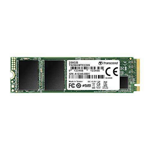TRANSCEND 256Go M.2 2280 PCIe Gen3x4 M-Key puce 3D TLC avec Dram