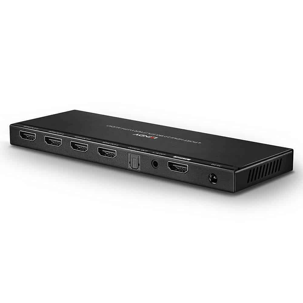 LINDY 4 Port HDMI 2.0 4K60 Splitter - 18GBit/s HDMI 2.0 with Audio