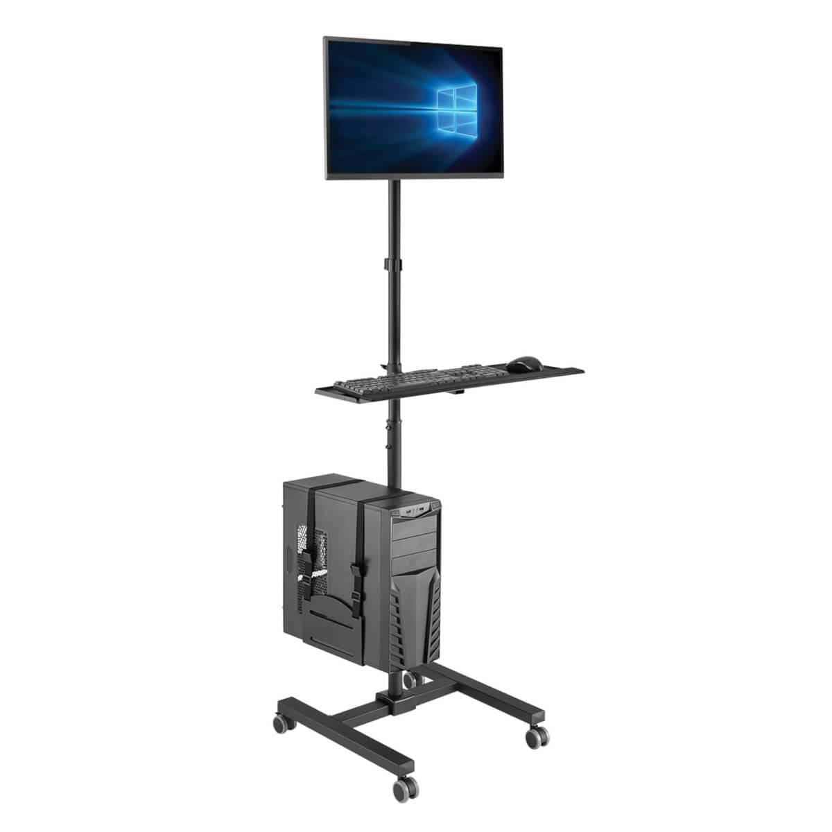 EATON TRIPPLITE Mobile Workstation with Monitor Mount - For 7inch to 32inch Displays Height Adjustable
