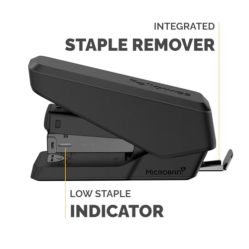 FELLOWES LX840 Half Strip Stapler Black