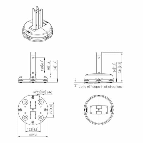PFF 7965 FLOOR PLATE ADJUSTABLE