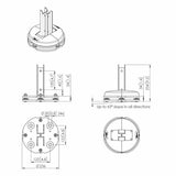 VOGEL S Fixation sol/plafond PFF 7965 réglable