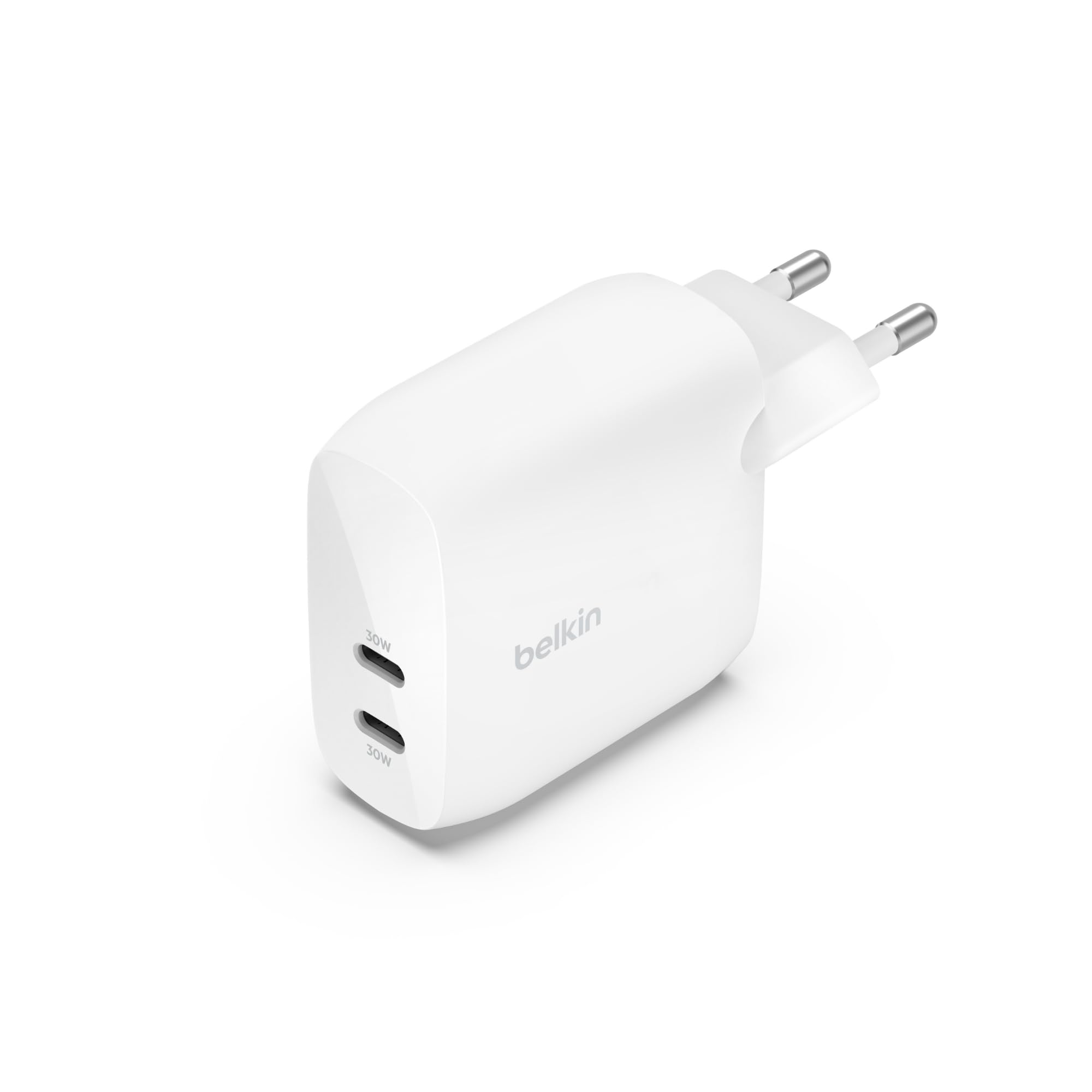 BELKIN BOOST CHARGE 60w USB-C PD Dual 30w Wall Charger White