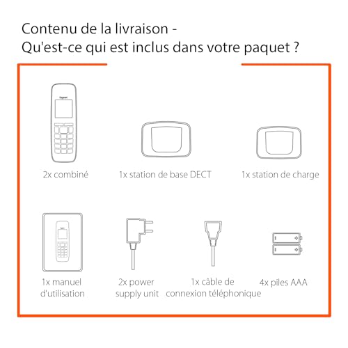 Gigaset A170 DUO Téléphone sans fil - 2 combinés