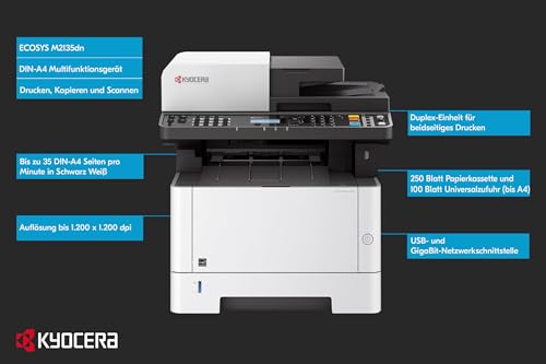 KYOCERA ECOSYS M2135dn Laser A4 1200 x 1200 DPI 35 ppm
