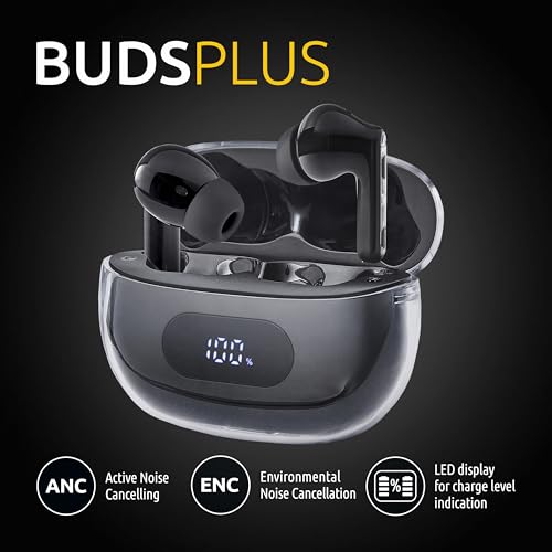 INTENSO Ecouteurs BUDS PLUS sans fil, noirs