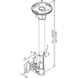 NEOMOUNTS FPMA-C100 Support de plafond pour écran de 10-30p - h 79-129 cm