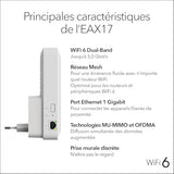 NETGEAR 1PT AX3000 WIFI 6mESH EXTENDER EAX17