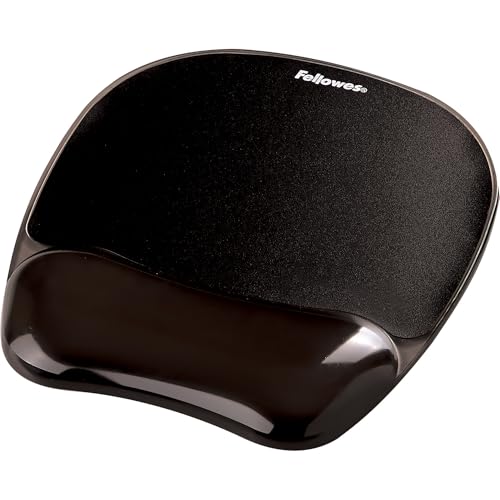 FELLOWES - Tapis de souris - Repose-poignets Gel Crystal™ Noir