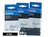BROTHER P-TOUCH TC-291 noir sur blanc 9mm