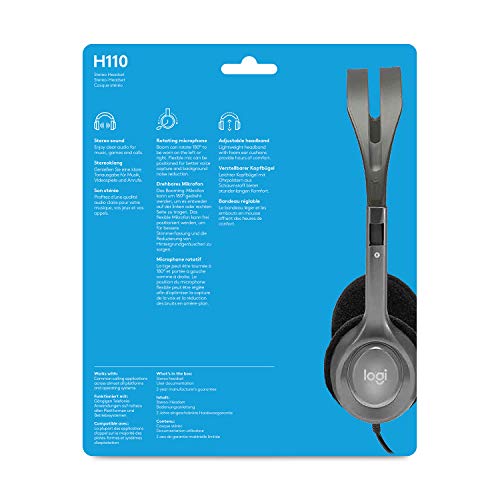 LOGITECH Stereo Headset H110 Headset on-ear wired
