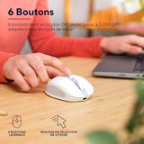 TRUST Souris sans fil OZAA Compact multi-connexion - Blanche