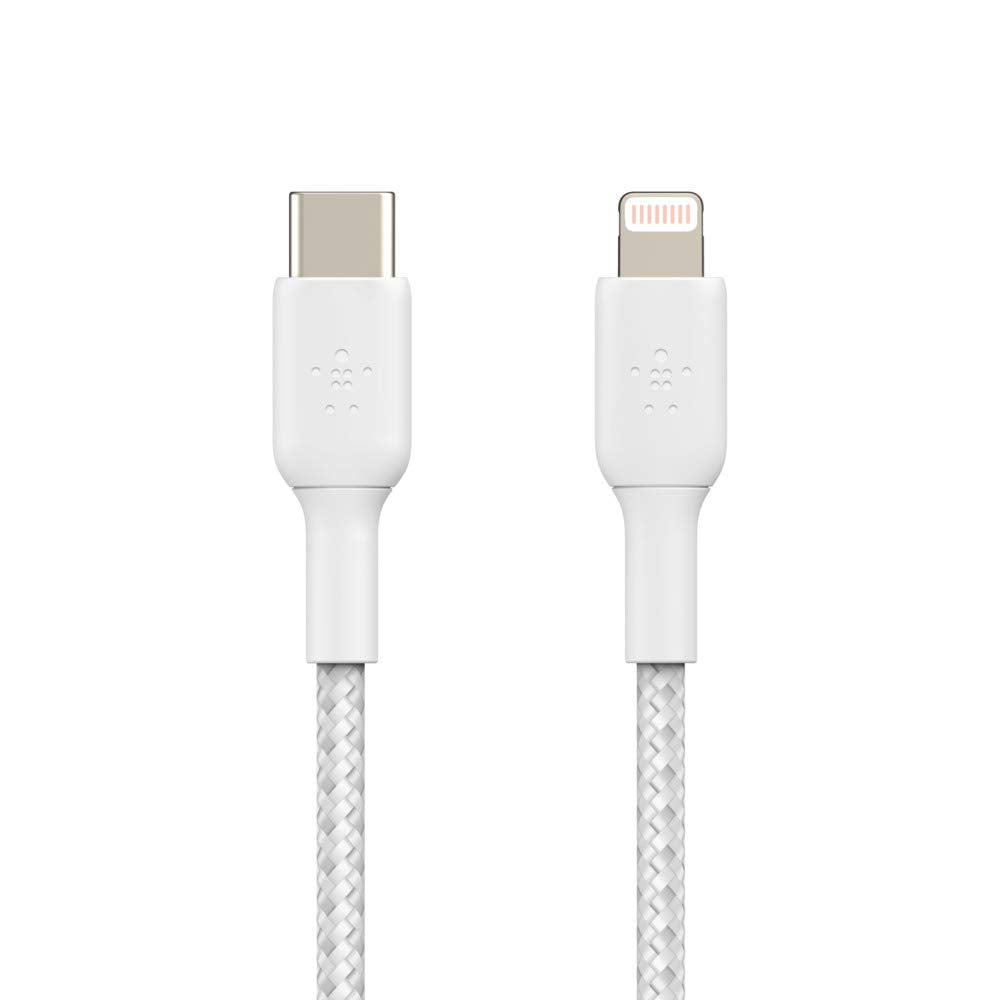 BELKIN BOOST CHARGE USB-C to Lightning Cable Braided 1M White