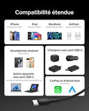 BELKIN USB-C TO USB-C 240W 2.0 BRAIDED PCR 2M BLACK