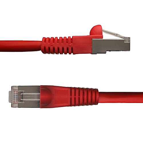 Cordon RJ45 croisé catégorie 6 S/FTP rouge - 1 m