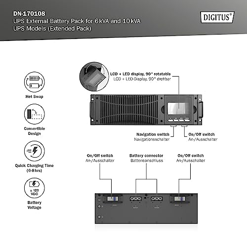 Digitus DN-170108 armoire de batterie UPS Rack/Tour