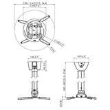 VOGEL S Support vidéoprojecteur PPC 2555 plafond, bras 550-850 mm argent