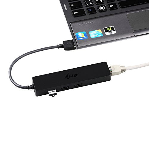 I-TEC USB 3.0 Slim HUB 3 Port with Gigabit Ethernet Adapter ideal for Notebook Ultrabook Tablet PC support Win und Mac OS