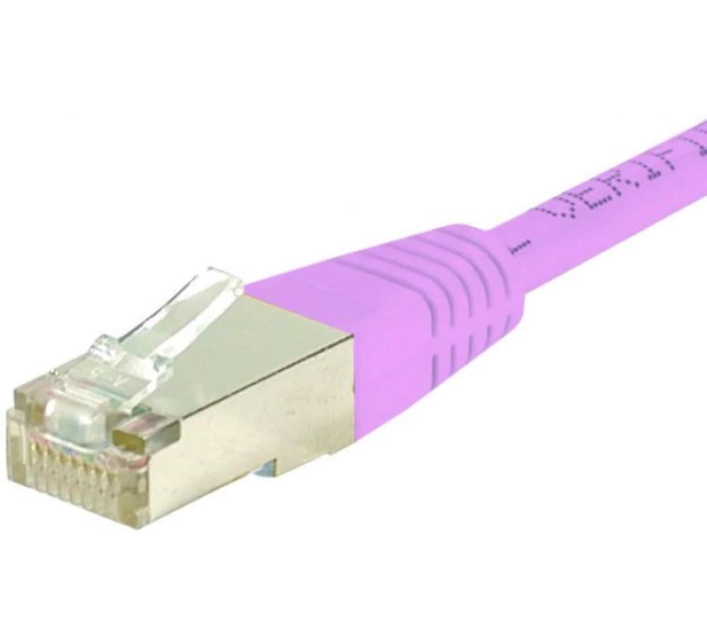 Cordon RJ45 catégorie 6 S/FTP rose - 0,3 m