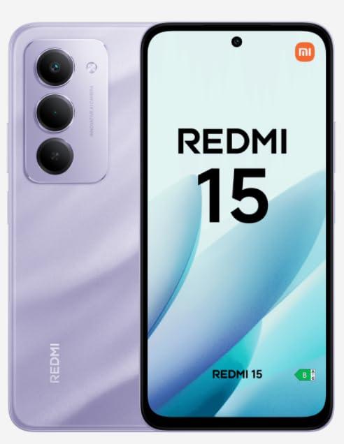 "Xiaomi Redmi 15 17,5 cm (6.9"") Double SIM hybride 4G 8 Go 256 Go 7000 mAh Violet"