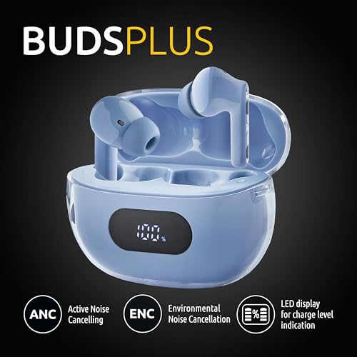 INTENSO Ecouteurs BUDS PLUS sans fil, bleus