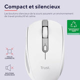 TRUST Souris sans fil OZAA Compact multi-connexion - Blanche
