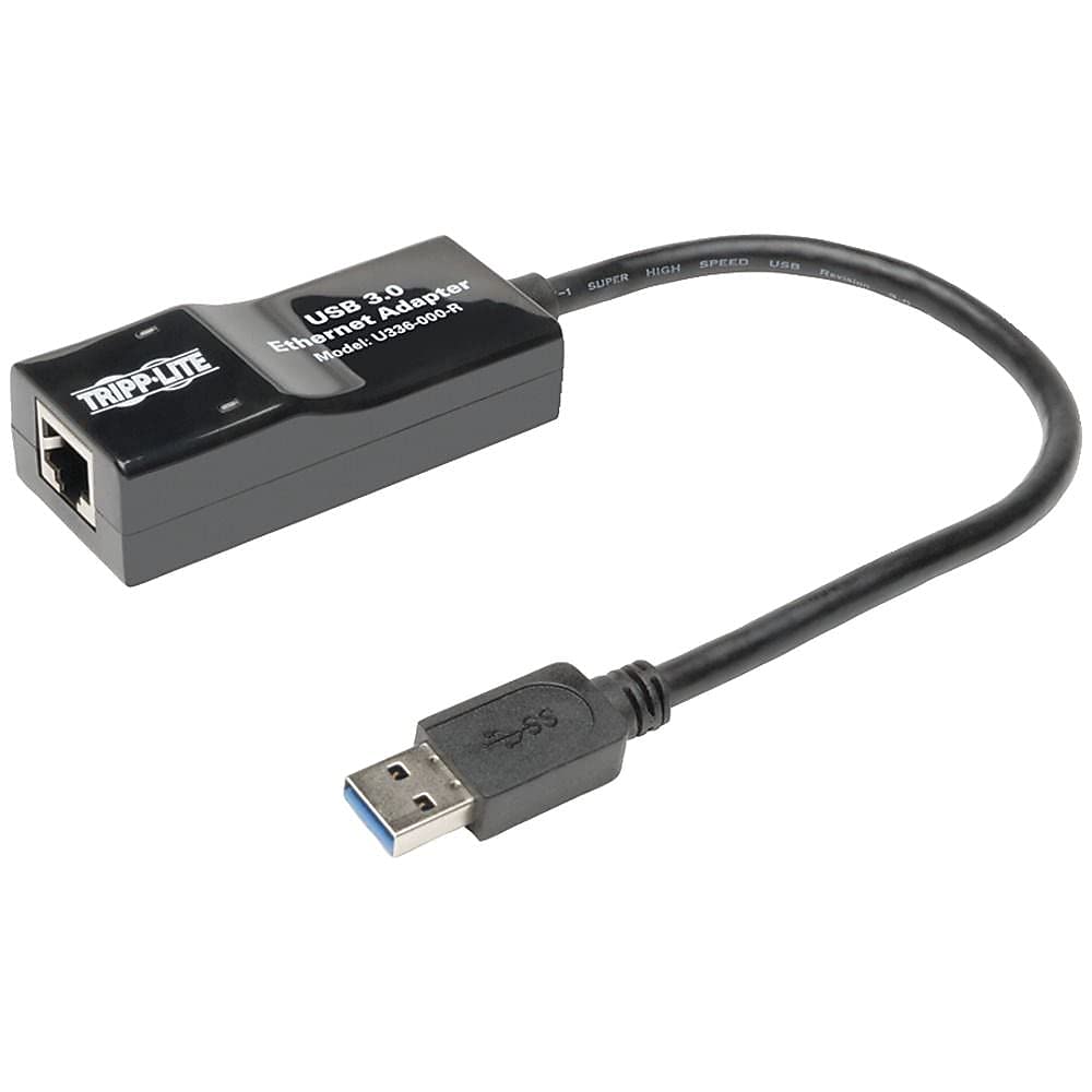EATON TRIPPLITE USB 3.0 to Gigabit Ethernet NIC Network Adapter 10/100/1000Mbps Black