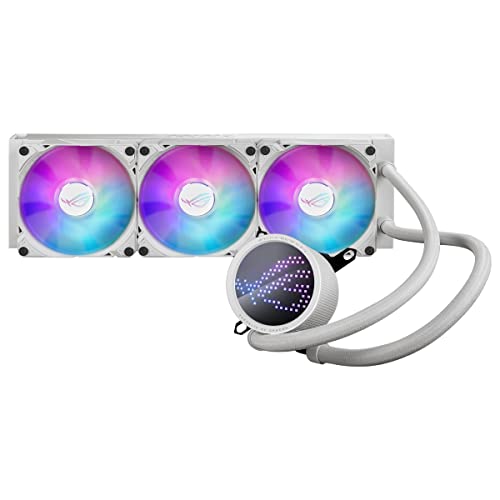 ASUS ROG RYUO III 360 ARGB all-in-one CPU liquid cooler with Asetek 8th gen pump solution and Anime Matrix LED Display