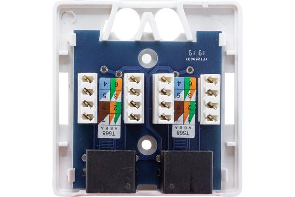 Boîtier mural 2 ports RJ45 CAT 5e UTP