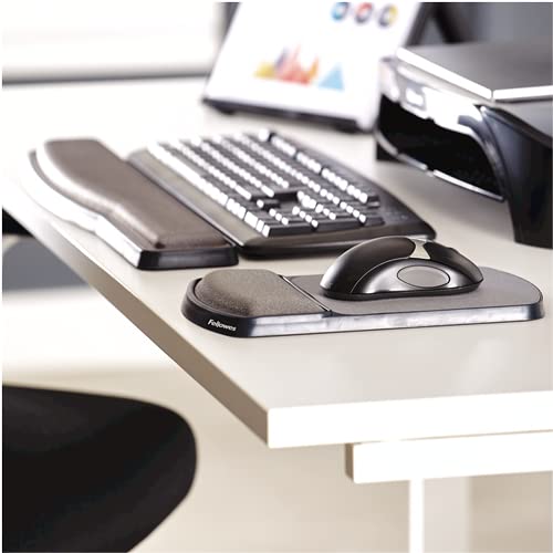 FELLOWES Tapis de souris - Repose-poignets Hauteur Ajustable - Antibactérien
