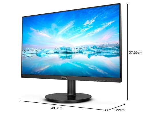 PHILIPS 221V8/00 Ã‰cran LED - 22''- 1920 x 1080 Full HD (1080p) @ 75 Hz - VA - 200 cd/mÂ² - 4000:1 - 4 ms - HDMI, VGA