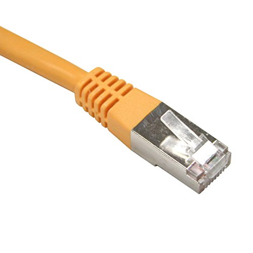 Cordon RJ45 catégorie 6 S/FTP jaune - 0,3 m