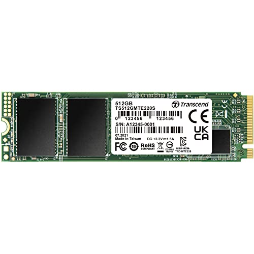 TRANSCEND 512Go M.2 2280 PCIe Gen3x4 M-Key puce 3D TLC avec Dram