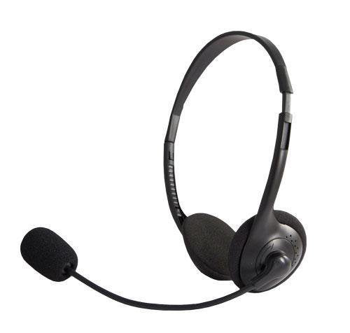 MCL-SAMA Casque stereo avec micro controle volume integre - Noir