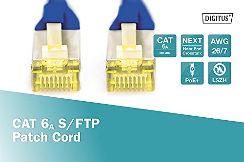 Digitus DK-1644-A-010/B câble de réseau Bleu 1 m Cat6a S/FTP (S-STP)