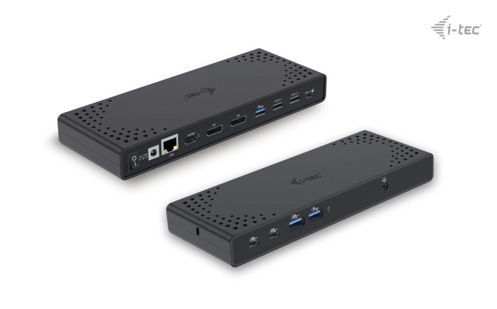 I-TEC USB-C Triple Display DS Gen2 2xDP 1xHDMI 1xGLAN 1xUSB 3.2 Gen2 2xUSB 3.2 Gen1 2xUSB-C Gen2 2xUSB 2.0 1xAudio/Mic PD100W