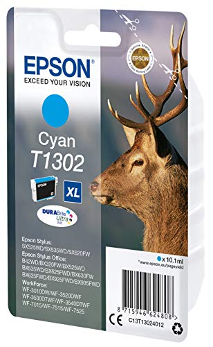 EPSON 1LB T1302 ink cartridge cyan extra high capacity 10.1ml 1-pack RF-AM blister DURABrite Ultra Ink w/s