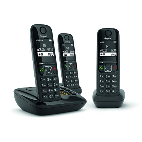 Gigaset AS690A TRIO tél. DECT+ REP - base +3 combinés noirs