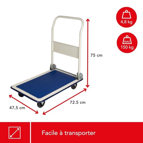 Chariot de transport pliable - 150 kg