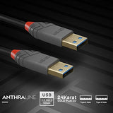 LINDY Câble USB 3.0 Type A Anthra Line 1m