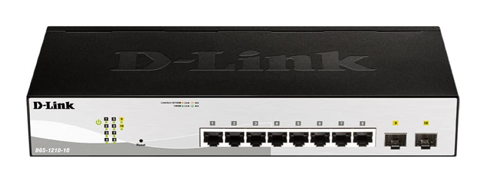 D-LINK 10-Port Layer2 Smart Managed Gigabit Switch dlink green 3.0 8x 10/100/1000Mbit/s TP RJ-45 Port2x 100/1000Mbit/s SFP