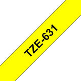BROTHER P-TOUCH TZE-151 noir sur clear 24mm